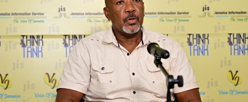 Senior Lecturer at the College of Agriculture, Science and Education (CASE), Spencer Jarrett, speaks ata a JIS Think Tank on December 11.