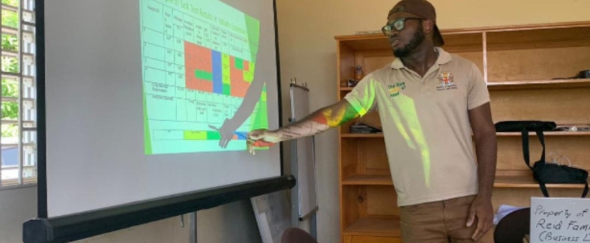 Senior Agricultural Chemist at the ALMD, within the Ministry of Agriculture, Fisheries and Mining, Aldaine Gordon.