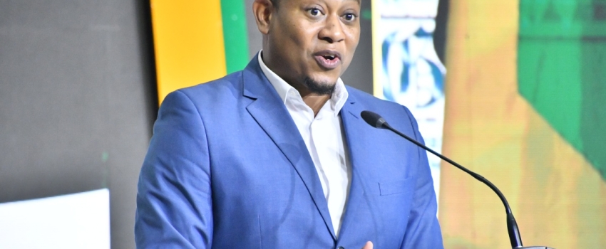 Minister of Agriculture, Fisheries and Mining, Hon. Floyd Green, addresses a session during the inaugural Jamaica Agri-Business Investment Forum (JAIF) 2025, held on Friday (September 19), at the Montego Bay Convention Centre in St. James.