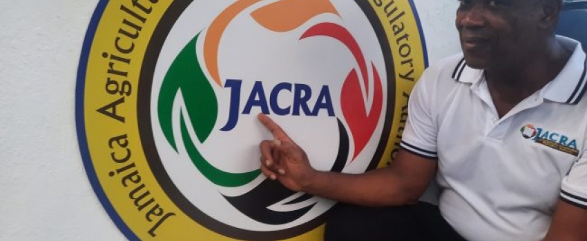 Director General of the Jamaica Agricultural Commodities Regulatory Authority (JACRA), Peter Thompson at the agency's monument located at the Denbigh Agricultural showground in Clarendon.