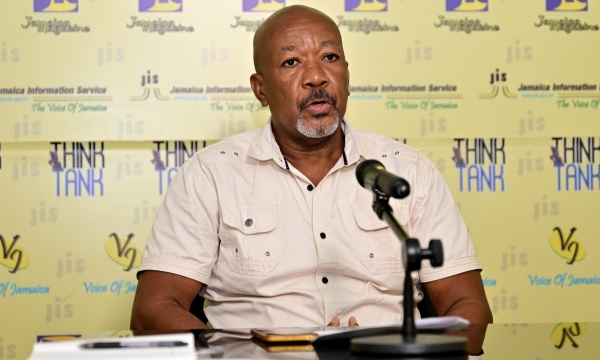 Senior Lecturer at the College of Agriculture, Science and Education (CASE), Spencer Jarrett, speaks ata a JIS Think Tank on December 11.