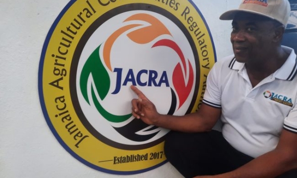 Director General of the Jamaica Agricultural Commodities Regulatory Authority (JACRA), Peter Thompson at the agency's monument located at the Denbigh Agricultural showground in Clarendon.